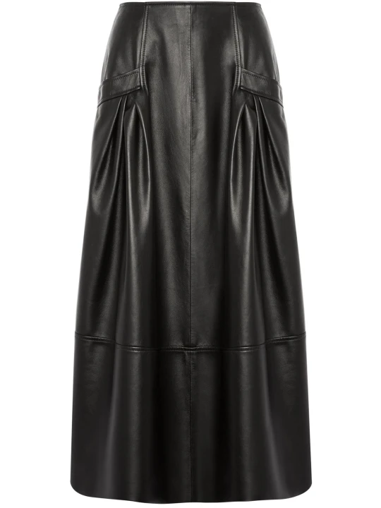 Real Black Leather Skirt