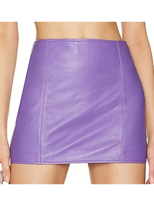 Short Leather Purple Skirt Short Leather Purple Skirt