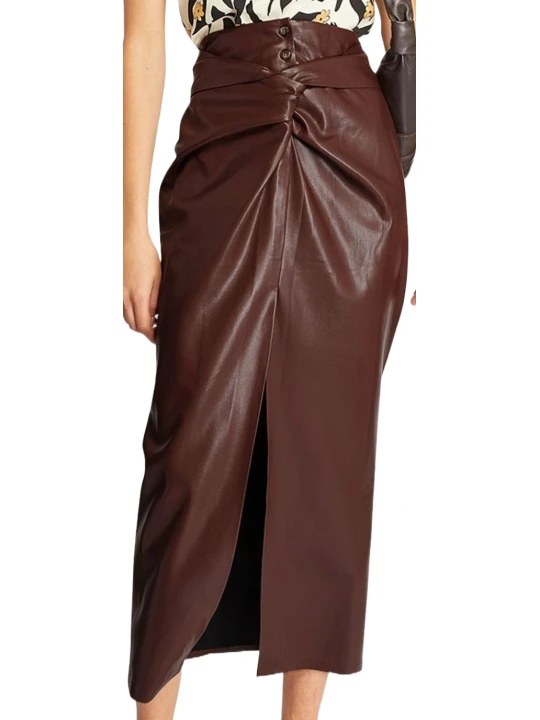 Skirt In Brown Leather