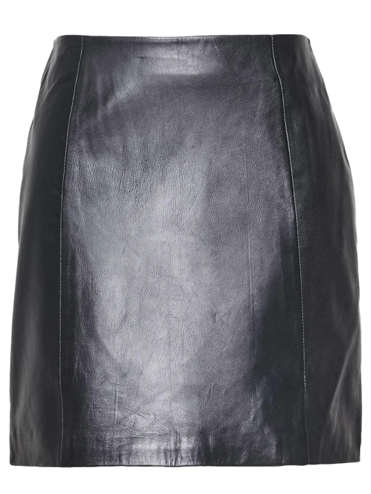 Sleek Black Leather Mini Skirt Sleek Black Leather Mini Skirt