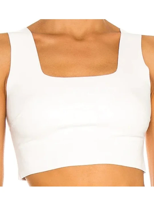 Laxurious White Leather Real Top