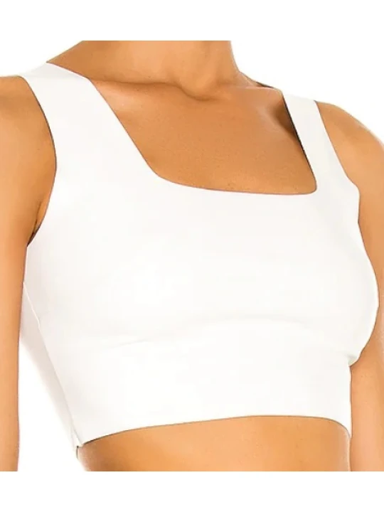 Laxurious White Leather Real Top