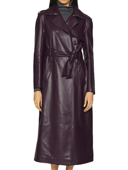 Best Purple Leather Coat