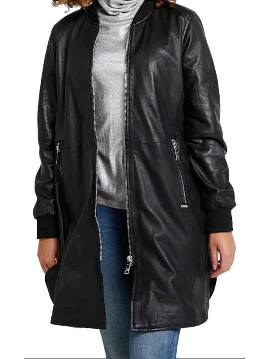 Black Leather Coat Women