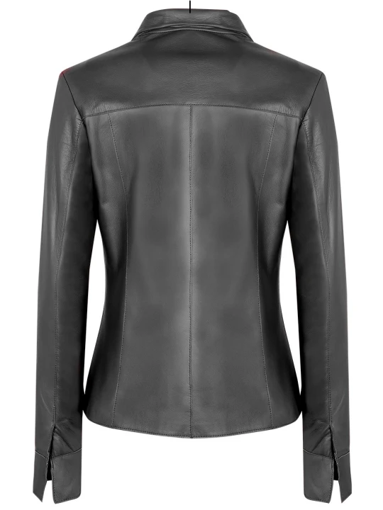 Classic Black Leather Coat