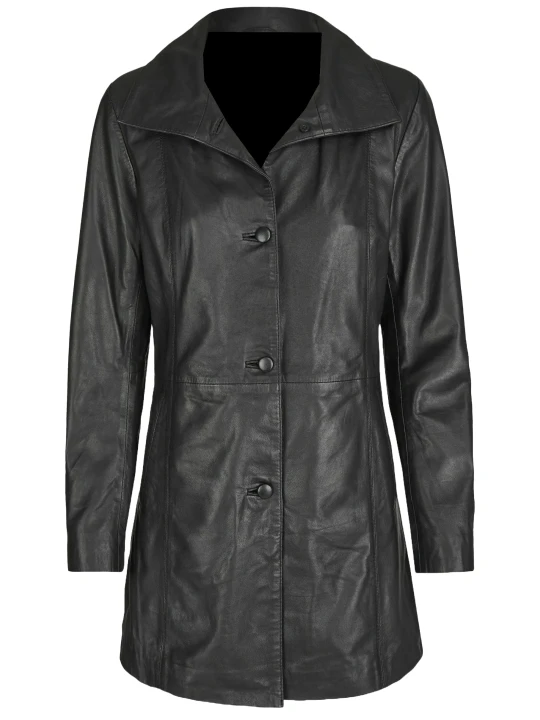 Cool Black Leather Jacket Coat