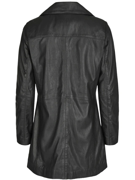 Cool Black Leather Jacket Coat