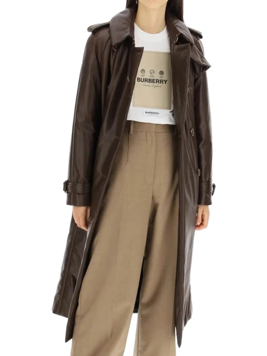 Dark Brown Lamb Leather Coat