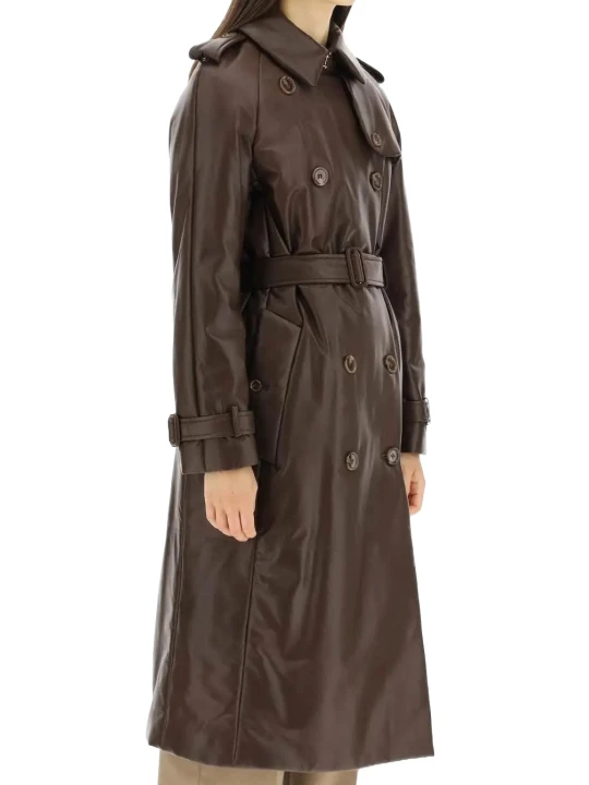 Dark Brown Lamb Leather Coat