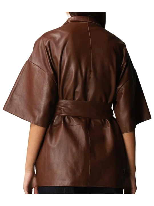 Gorgeous Brown Leather Coat