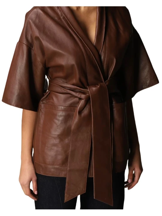 Gorgeous Brown Leather Coat