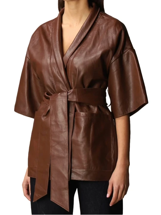 Gorgeous Brown Leather Coat