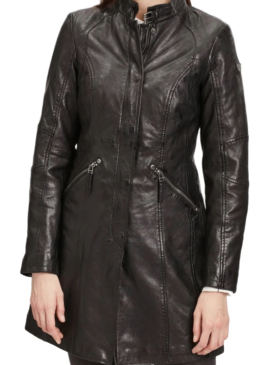 Long Leather Coat
