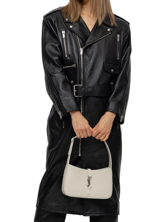 Real Black Leather Coat