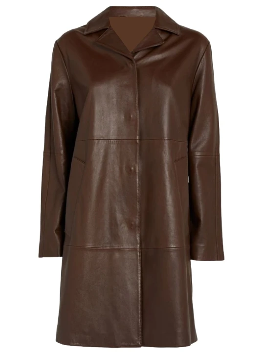Soft Brown Leather Coat