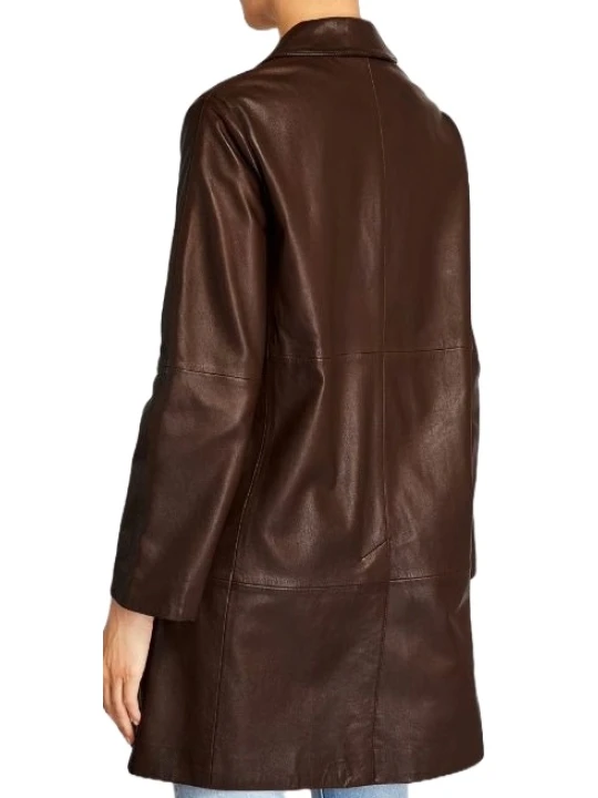 Soft Brown Leather Coat