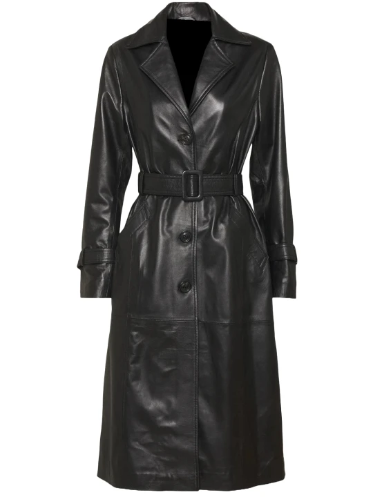 Stylish Black Leather Coat