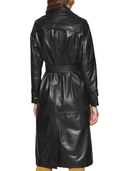 Stylish Black Leather Coat