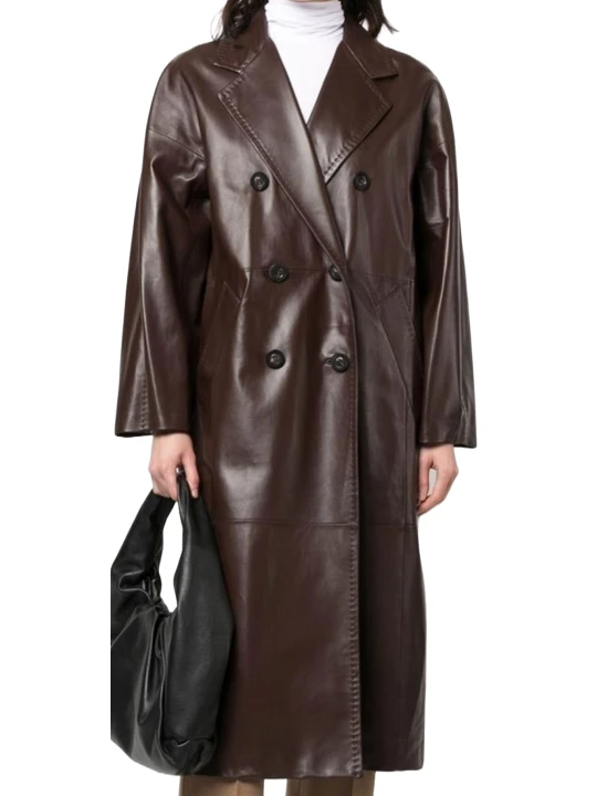 Sweet Brown Leather Coat