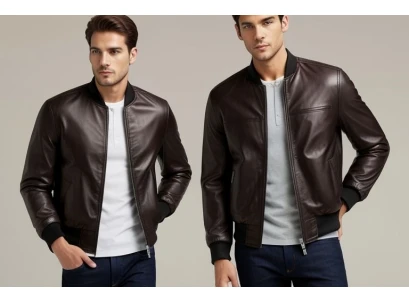 Classic Leather Bomber Jackets For Men