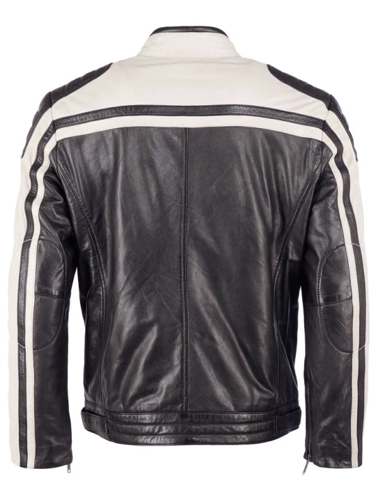 Men Elegant Real Lambskin Cream Leather Motorcycle Jacket Men Elegant Real Lambskin Cream Leather Motorcycle Jacket