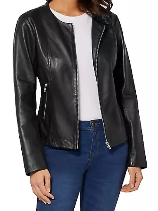 Trendy Black Leather Jacket